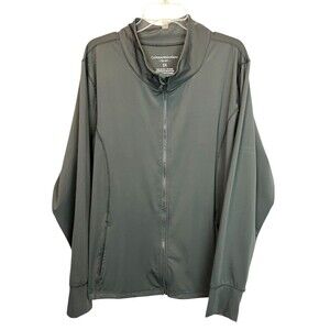 Catherine Malandrino Sport Women's Thumbhole Jacket Size 3X Green Athletic